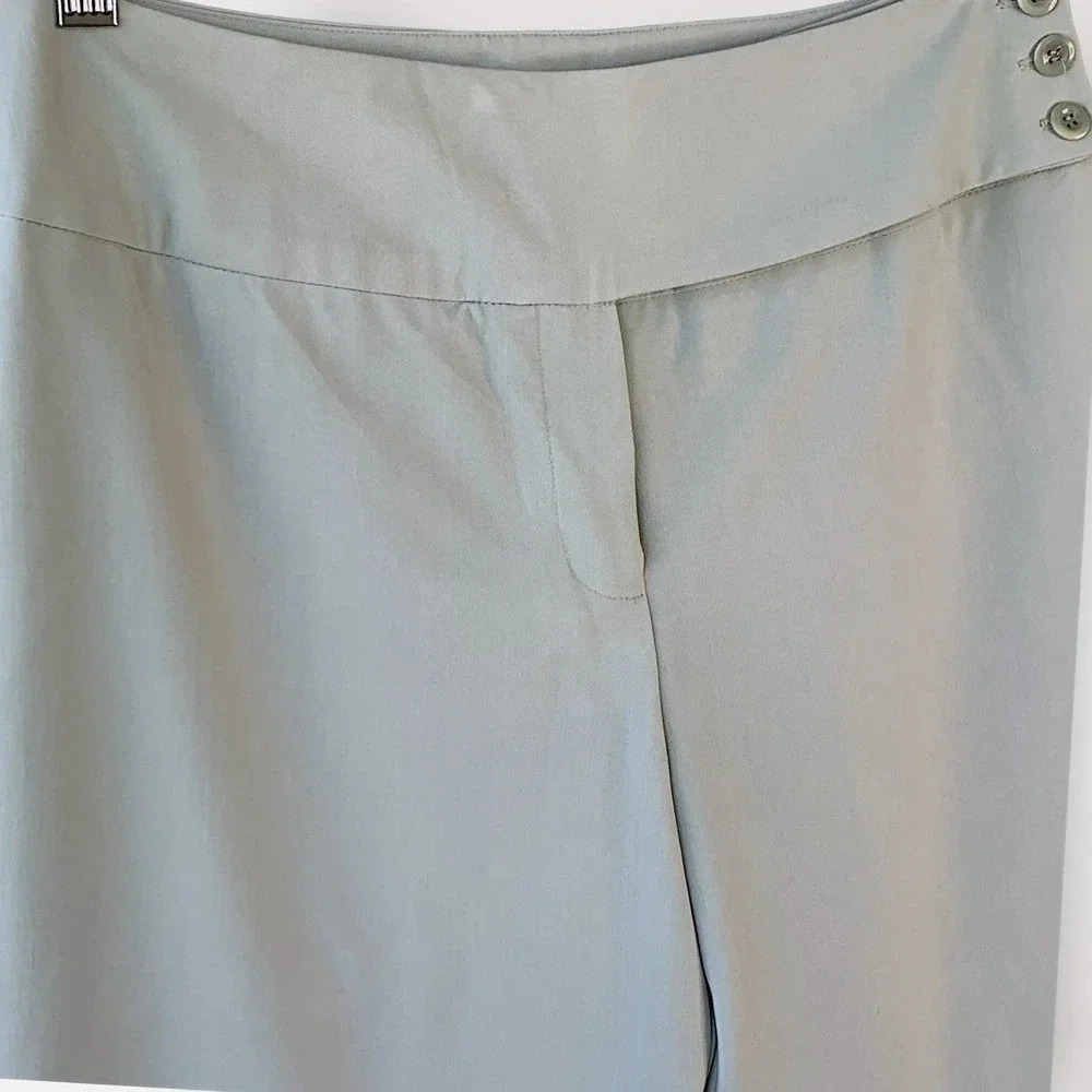 Tailor B. Moss Casual Straight Leg High Waist Trouser Pants Women Size 6 Green - Picture 6 of 14